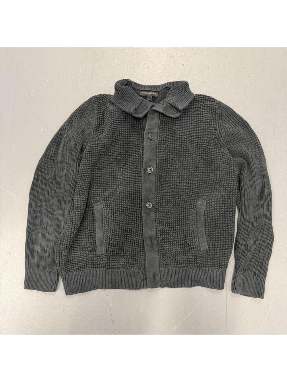 Banana Republic Women's Grey and Black Cardigan